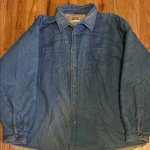 Wrangler Men's Indigo Denim Shirt Jacket